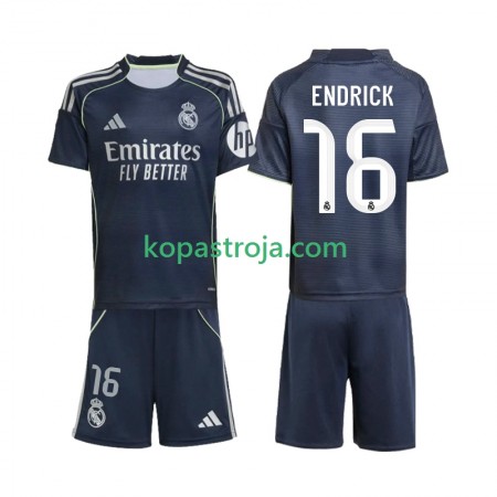 Billiga Fotbollströjor Real Madrid Endrick 16 Barn Borta tröja 2025/26 Kortärmad